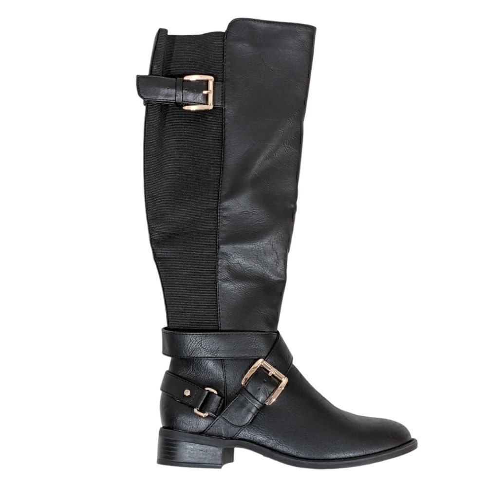 New Thalia Sodi Vada Riding Boots Black Knee High with Zip Size 5M - Picture 4 of 9